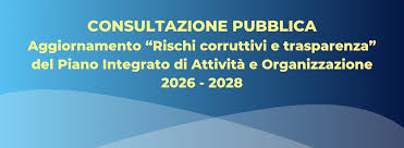 Avviso di consultazione pubblica per laggiornamento della Sezione Rischi corruttivi e trasparenza del PIAO 2026 - 2028 del Comune di Marmora