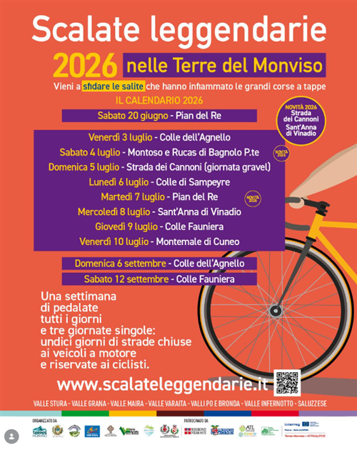 Scalate leggendarie - Salita al Colle Fauniera - 12 settembre 2026 - CHIUSURA STRADA da borgata Tolosano al Colle Esischie ore 9-14